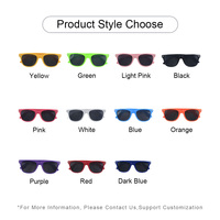 Gafas de Sol con Logotipo Personalizado, Gafas de Sol de Plástico para Hombre y Mujer, Gafas de Sol Cuadradas Unisex Baratas al por Mayor