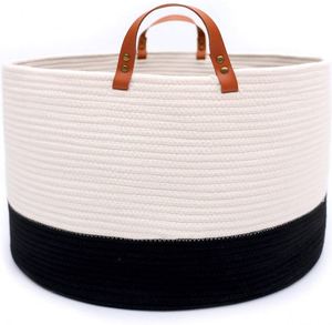 High quality customized extra large size portable laundry toy storage cotton rope plant gift basket