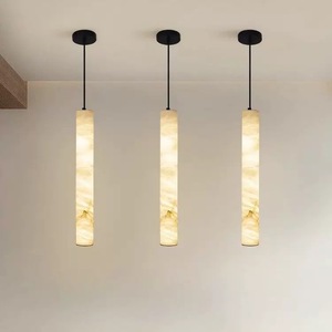 Lámpara de techo nórdica transfronteriza de mármol <span class=keywords><strong>artificial</strong></span> para dormitorio principal, candelabro de diseño simple y creativo para bar o entrada. - Product Image 4