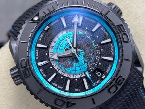 Reloj Mecánico de Lujo de Super Calidad, Resistente al Agua, 45.5mm, Movimiento VS Factory 8938, Cerámica Negra, Worldtimer GMT - Product Image 2