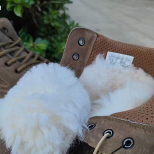 Men's Outdoor <b>Brown</b> Snow Boots Waterproof Anti Slip Warm <b>Wool</b> Lined Low Heel Winter Boots - Product Image 3