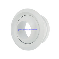 Diffuseurs d'air décoratifs pour plafond, diffuseur d'air à jet à bec sphérique, diffuseur d'air central HVC, diffuseur à buse à jet Dia.315