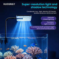 KASSRAY NEW T120 120W Полностью алюминиевый светильник для коралловых рифов с диодами CREE, безвентиляторный, с интеллектуальным управлением по Wi-Fi для морских аквариумов с кораллами