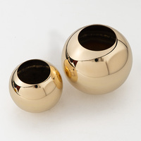 Sphère décorative en laiton filé sur mesure, polie miroir, boule métallique de luxe pour la décoration intérieure, OEM