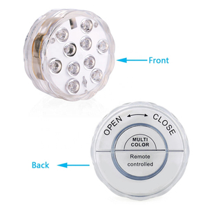 Luz para <span class=keywords><strong>Piscina</strong></span>, Iluminación Subacuática, Lámpara Sumergible RGB IP68 Impermeable, 10 LED PC 4.5V 70x28mm 30000 Horas, Control Remoto RF - Product Image 4