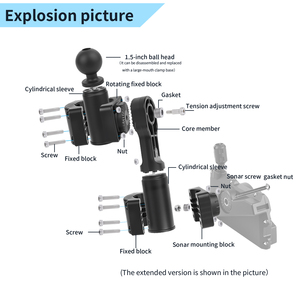 Support de sonar professionnel pour Garmin LiveScope LVS34 Électronique marine VIN-TYQ-FD06 - Product Image 4