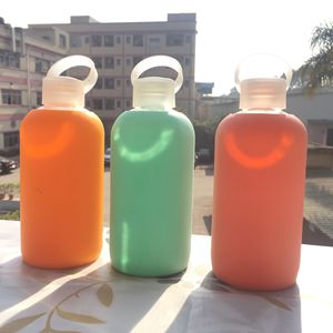 Silicone Glass Water Bottle 500ml Heat Resistant Non Slip Sleeve Travel Unisex - Product Image 3