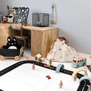 Auto Print Draagbare Speelmat Gemakkelijk te Dragen Reistas voor Kinderen 2-in-1 Speelgoed Opbergzak met Trekkoord - Product Image 2