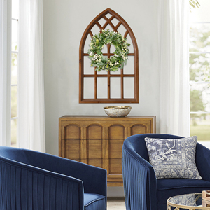 Ornement mural en bois de style gothique de luxe pour ferme, cadre en bois, décoration murale, vitrail rustique, décoration murale en bois de cathédrale - Product Image 6