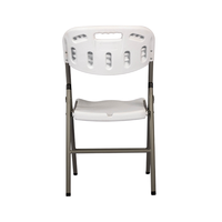 Chaise en plastique pliable légère empilable avec structure en métal HDPE pour hôtel, événements en plein air et en intérieur, mariages et fêtes