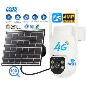 Yoosee Single Lens AOV Ai 4MP 4G Sim Card <b>Solar</b> Powered Outdoor PTZ IP Wifi CCTV Wireless Network Surveillance Security <b>Cameras</b> - Product Image 1