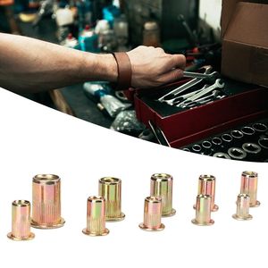 1000 पीसी स्टेनलेस स्टील जस्ता प्लेटेड मीट्रिक रिवेट नट किट पूरी तरह से थ्रेडेड फ्लैट हेड के साथ औद्योगिक उपयोग के लिए - Product Image 6