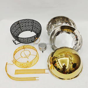 Pemanas Makanan Hotel & Restoran Mewah, Wadah Sajian Stainless Steel Individual, Tahan Lama, Model Gantung, Kombinasi Hitam Emas - Product Image 6