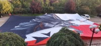 Drapeau géant publicitaire personnalisé pour événements sportifs, impression numérique 100% polyester, directement de l'usine