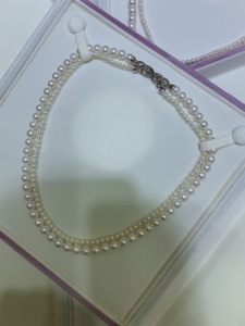 Cadena de Perlas Versátil y Convertible con Cierre Ajustable de Plata de Ley S925 y Detalles Brillantes - Product Image 3