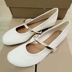 Nuevos Zapatos Minimalistas de Una Pieza Tipo Mary Jane, Zapatos Planos para Mujer, Color Albaricoque, Punta Redonda, Zapatos de Ballet Ultra Suaves - Product Image 5