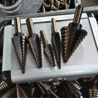 Lot de forets étagés Pagoda pour le commerce transfrontalier, taille impériale classique, finition nitride jaune, queue triangulaire, produit très vendu
