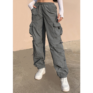 Vaqueros Cargo de Pierna Ancha para Mujer, Ecológicos, Transpirables, de Corte Holgado, Tallas Grandes, Personalizables, Estilo Urbano, de Cintura Alta, Pantalones Largos - Product Image 5