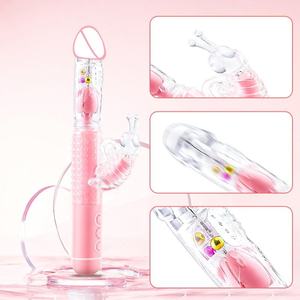 Hot Selling Women's Silicone <strong>G</strong> <strong>Spot</strong> <strong>Rabbit</strong> <strong>Vibrator</strong> with Rechargeable 10 Frequencies 100% Waterproof &amp; <strong>Rotating</strong> Head Thrusting - Product Image 1