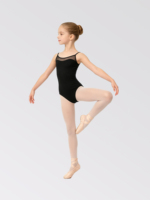 Justaucorps de danse à manches longues en tissu maillé de style boutique, avec empiècements, pour filles, costume de jazz pour la performance