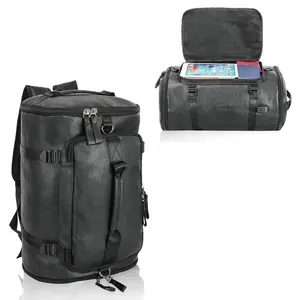 Neuzugang benutzerdefinierte PU Reisetasche Kunstleder-Duffle-Tasche USB Fitnessstudio Sport-Rücksack