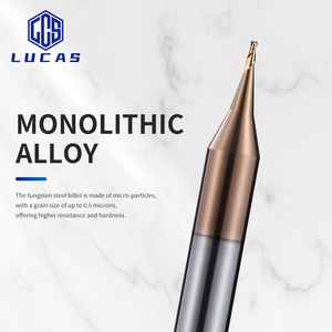 Hrc55 đường kính nhỏ <span class=keywords><strong>4mm</strong></span> <span class=keywords><strong>Shank</strong></span> 4-Flute HSS bóng mũi cuối nhà máy cắt CNC 2-Flute vuông cuối nhà máy cho phay thép vonfram - Product Image 5