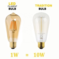 Ampoule rétro E27 220V Ampoule A60 ST58 ST64 T10 T45 T185 G80 G95 Filament Vintage Ampoule Incandescente Spirale Tungstène Lampe