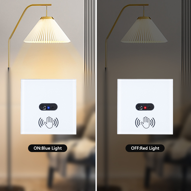 Touchmi Infrared Sensor Touchless Switch EU/UK Compatible Glass Panel Inductive Switch