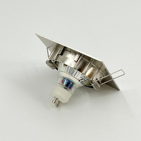 Plafonnier LED moderne avec projecteur carré en alliage de zinc, hotte encastrée, base GU10 pour l'éclairage du salon
