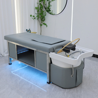 Nouveau Lit de Massage Électrique Moderne en Cuir PU pour Hôtel, Chaise de Lavage de Cheveux, Table de Massage, Lit de Spa pour Shampoing Corporel