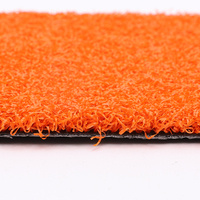 Gazon artificiel de gymnastique de gazon artificiel de tapis vert du fabricant professionnel avec le fil bouclé orange pour le prix bas d'ornement de jardin!
