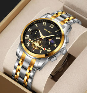 Reloj de lujo con logotipo personalizado para hombre, reloj de cuarzo de acero inoxidable resistente al agua de alta calidad, precio directo de fábrica de Guangzhou, venta al por mayor - Product Image 3