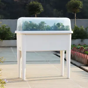 Vente chaude Urban Bloomer extérieur surélevé lit de jardin support de plante auto-arrosage surélevé jardinière avec bouchon de drainage et jambes