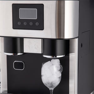 Machine à glaçons à balles domestique 15kg/24H Machine à glaçons autonettoyante avec distributeur d'eau et trou d'entrée d'eau - Product Image 4