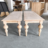 Großhandel Vintage-Design Massivholzstruktur Rechteckiger Miet-Eventtisch für Hochzeiten und Alle Arten von Anlässen