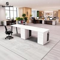 Poste de travail ouvert pour 2 personnes SpaceUnited, bureau pour employés, meuble de bureau