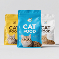 Pochette à fermeture éclair thermoscellée de qualité alimentaire avec impression personnalisée sac d'emballage de friandises pour chats sac de nourriture humide pour chats