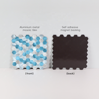 Carreaux de mosaïque en métal en aluminium magnétiques de support d'aimant auto-adhésif fort pour la porte d'armoire de meubles etc.