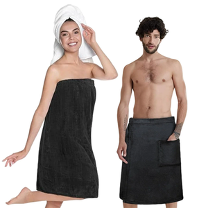 <span class=keywords><strong>Serviette</strong></span> de Bain Ultra-Fine en Fibre pour le Corps avec Fermeture Étanche - Serviettes de Bain Spa pour Hommes et Femmes - Product Image 2