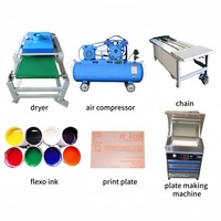 Imprimantes flexographiques automatiques 1-6 couleurs pour machines d'emballage de sacs en papier non tissé et en papier kraft/plastique