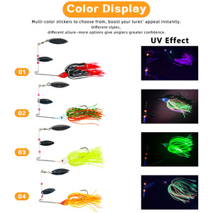 Señuelo de Pesca Safety Spin Spinnerbait 14g 9cm con Doble Aspa de Willow, Ojos de Pez 3D y Efecto UV para Agua Dulce y Salada - Product Image 4