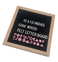 Offre Spéciale couleur personnalisée 10x10 pouces cadre en bois massif de chêne noir artisanal en feutre tableau de lettres pour la décoration murale de la maison