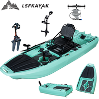 Kayak modulaire LSF 3m 1 personne, bateau de pêche pour la mer et les sports de plein air, avec une capacité incroyable, fabriqué en HDPE durable.