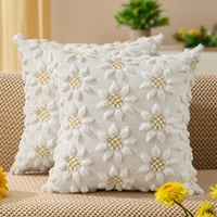 Housse de coussin carrée en peluche de Noël 45x45cm avec fermeture éclair pour la maison, l'hôtel, l'hôpital, anti-plis, pour chevet ou bureau