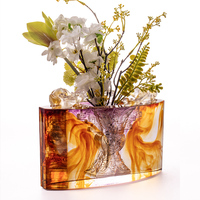 Artfamily - Exquisita Escultura Ovalada Tallada en Cristal, Serie de Regalos Empresariales, Adornos de Escritorio