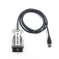 Câble de diagnostic USB/OBD2 K+DCAN avec puce FT232 9241 bleu/noir pour outil de diagnostic BMW E Chassis