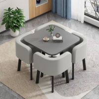 Table de négociation nordique, tables et chaises de loisirs de luxe légères de balcon, petite table basse loisirs petite table carrée simple