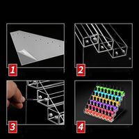 Usine vente directe vernis à ongles bouteille organisateur multicouche Transparent acrylique vernis à ongles présentoir