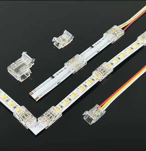 Conector de Tira LED COB de 3 Pines sin Soldadura, Doble Color, Bajo Voltaje, Material de PC, Adaptador de Empalme de Esquina sin Costuras, 810 mm, Fácil Instalación - Product Image 1