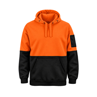 Sweat à capuche chaud en polaire ZUJA 280 g/m² 100 % polyester, manches longues, poche kangourou, poignets côtelés pour homme